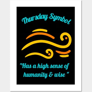 Thursday Symbol and a positive meaning. Posters and Art